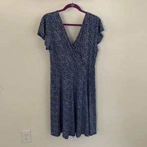 Blue wrap dress